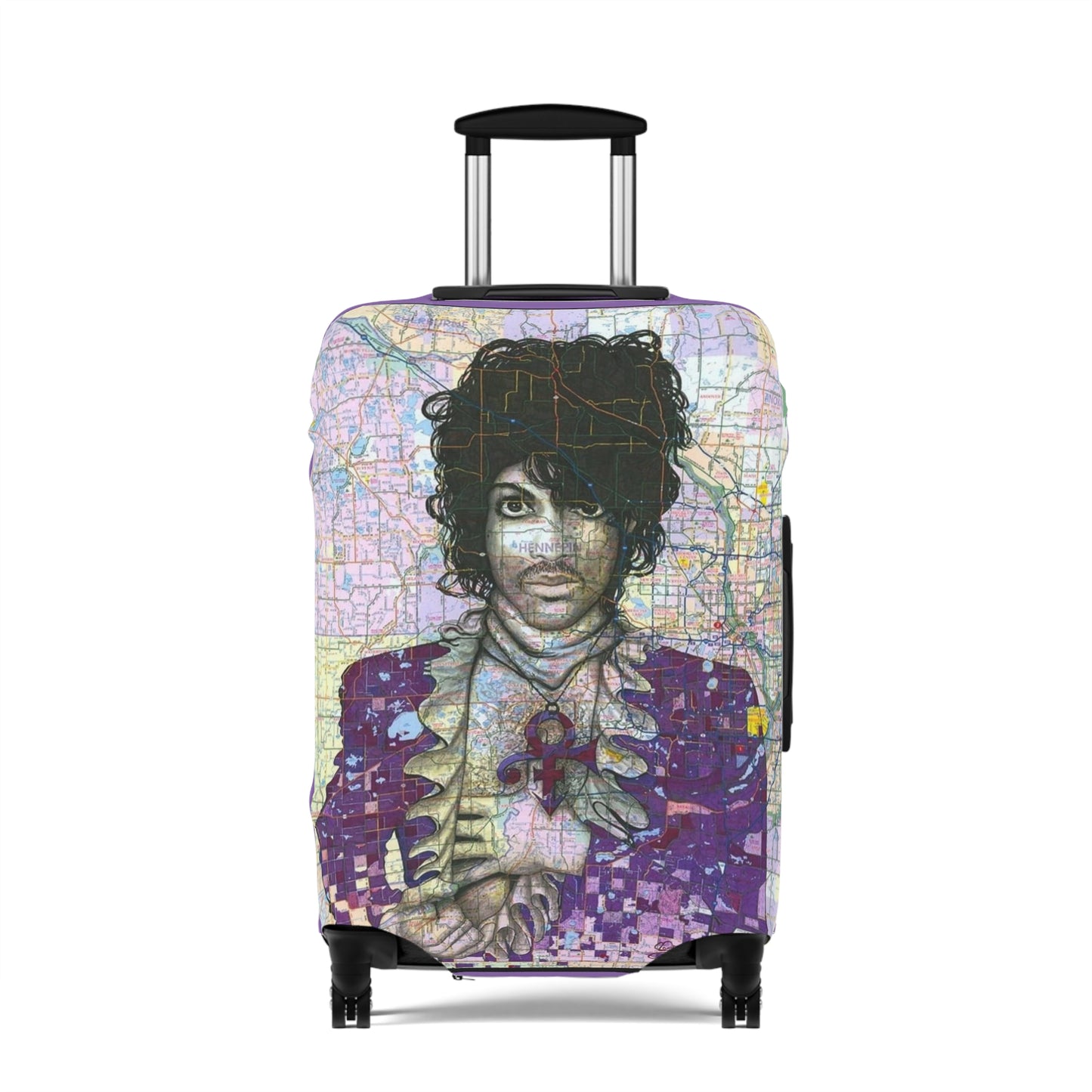 Prince and Messy Bun Luggage Cover