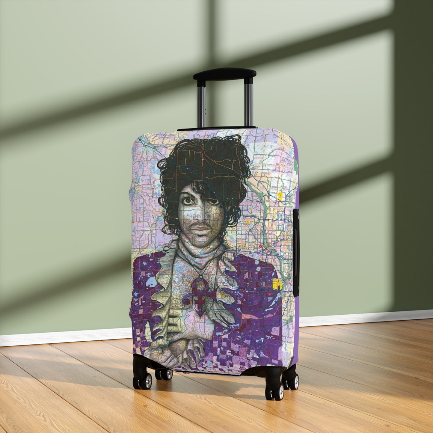 Prince and Messy Bun Luggage Cover