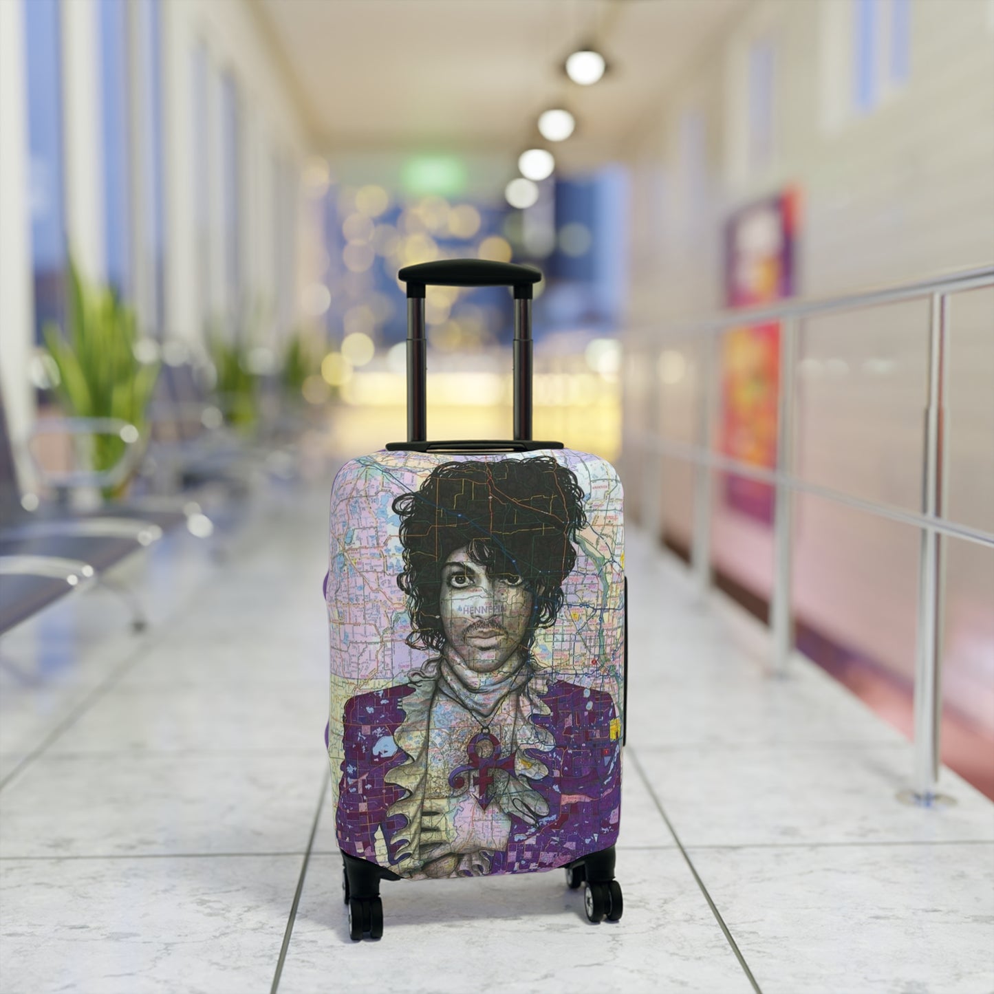 Prince and Messy Bun Luggage Cover