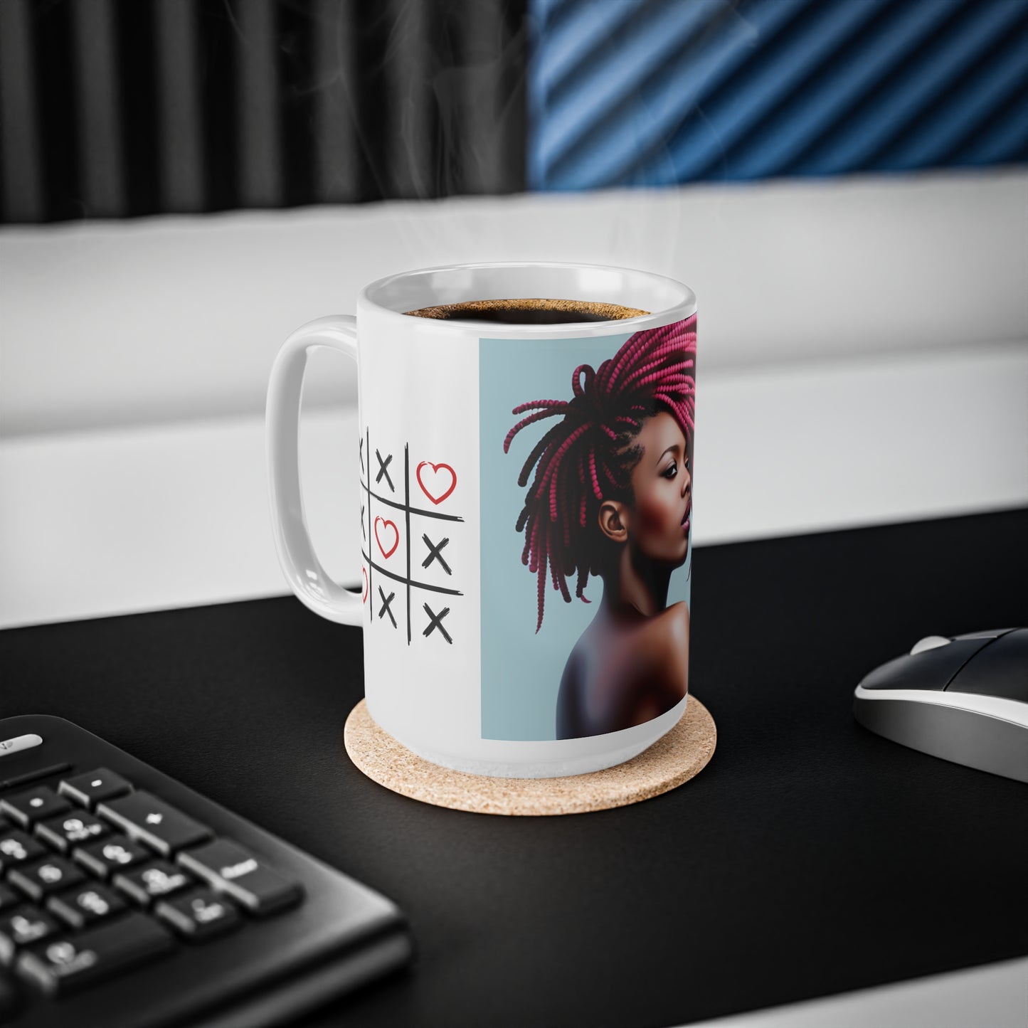 Beautiful African American Ceramic Coffee Cups, 11oz, 15oz