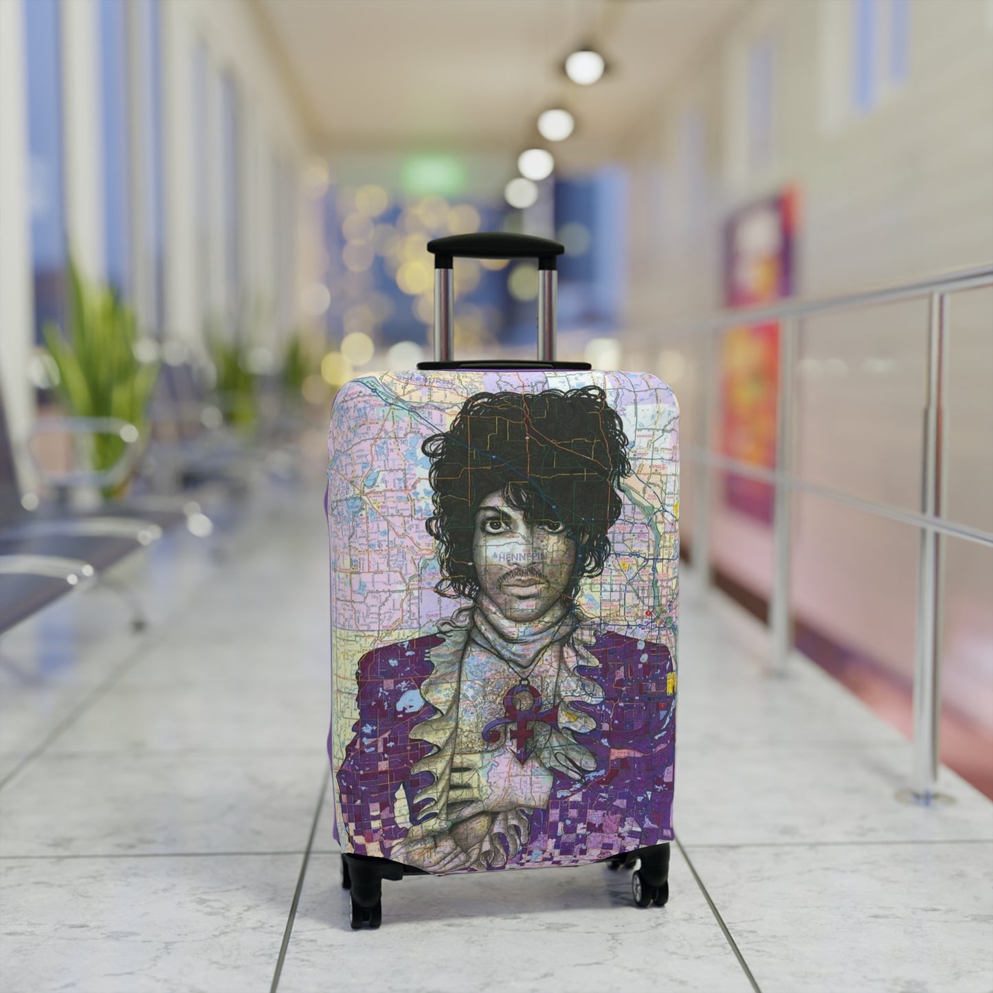 Prince and Messy Bun Luggage Cover