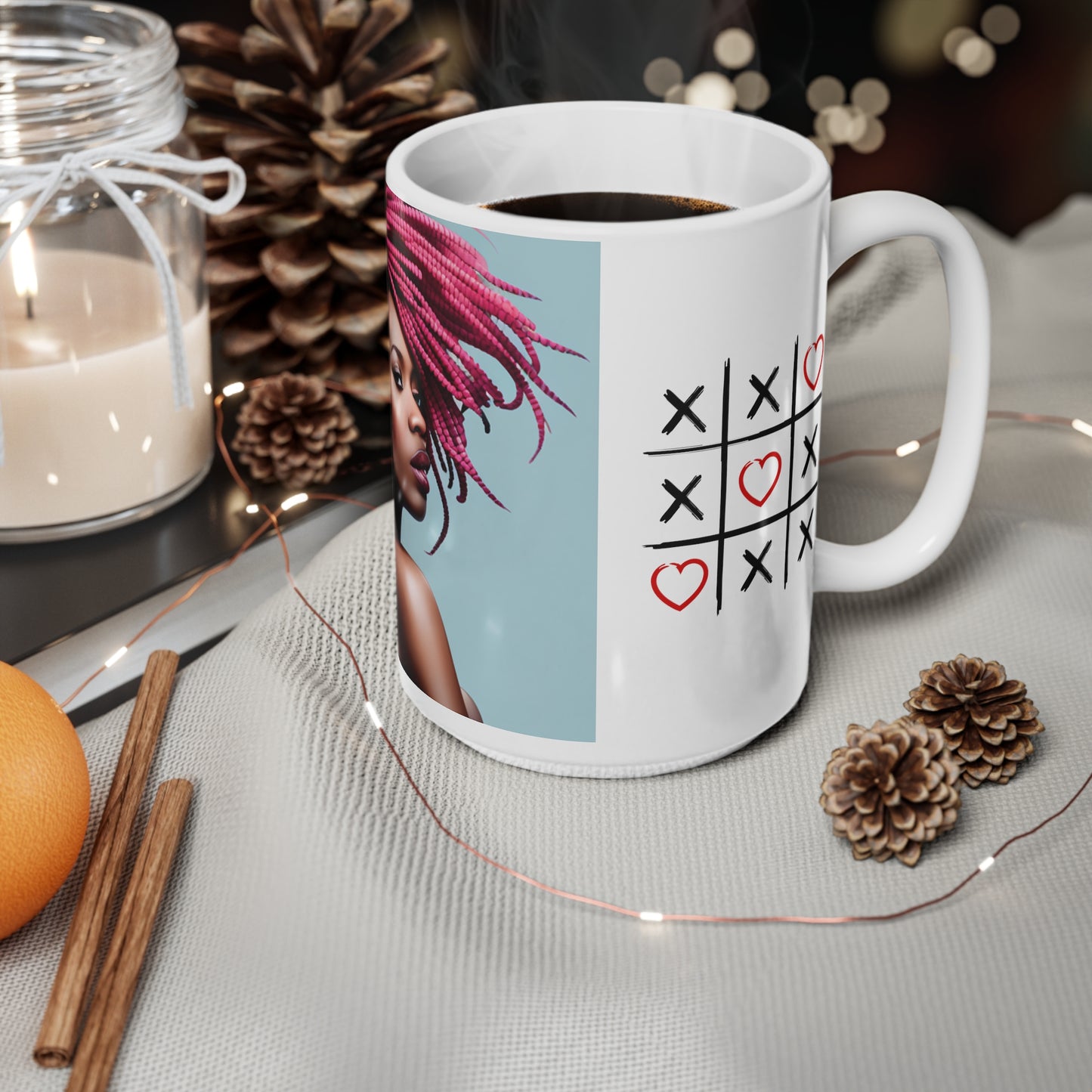 Beautiful African American Ceramic Coffee Cups, 11oz, 15oz