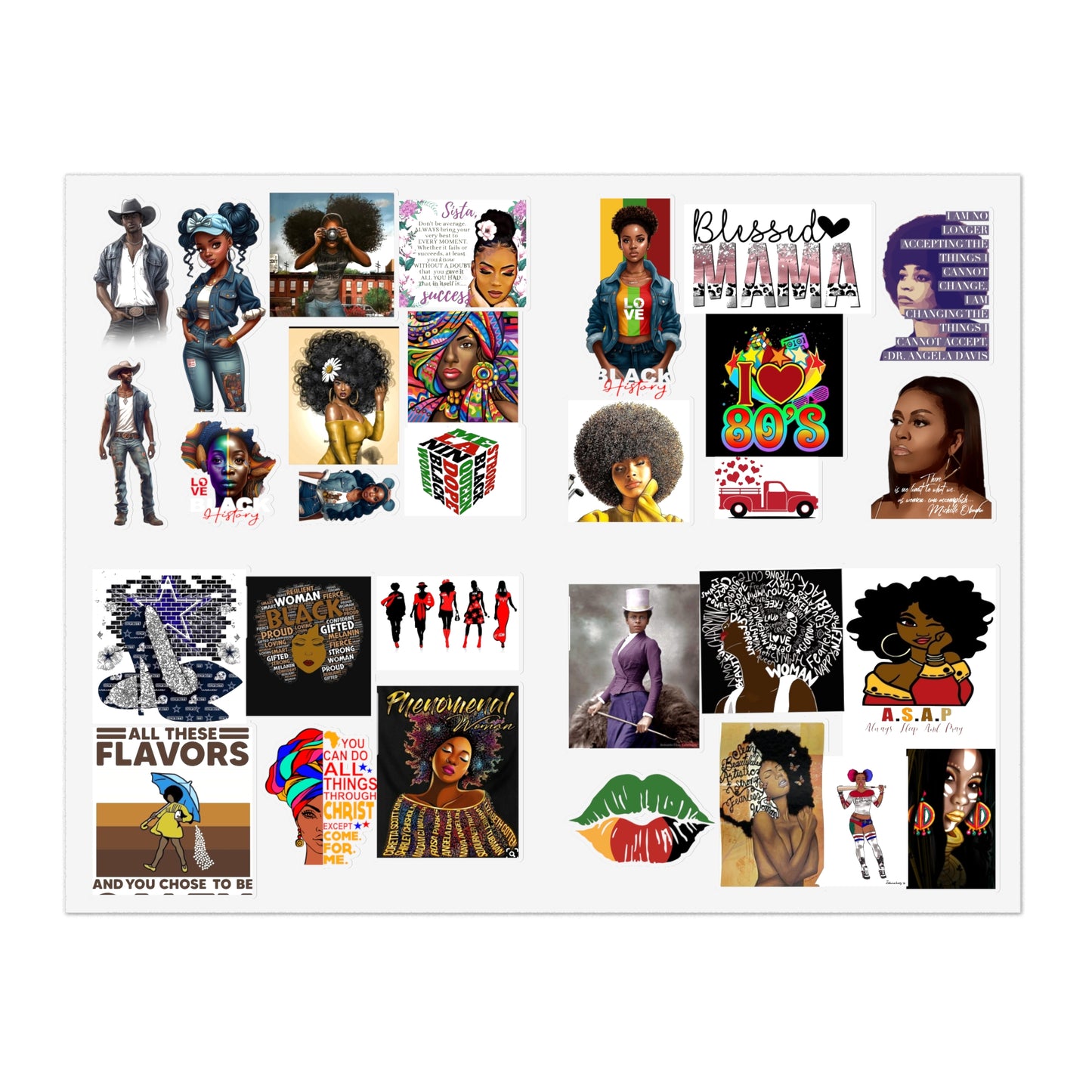 African American Sticker Sheets