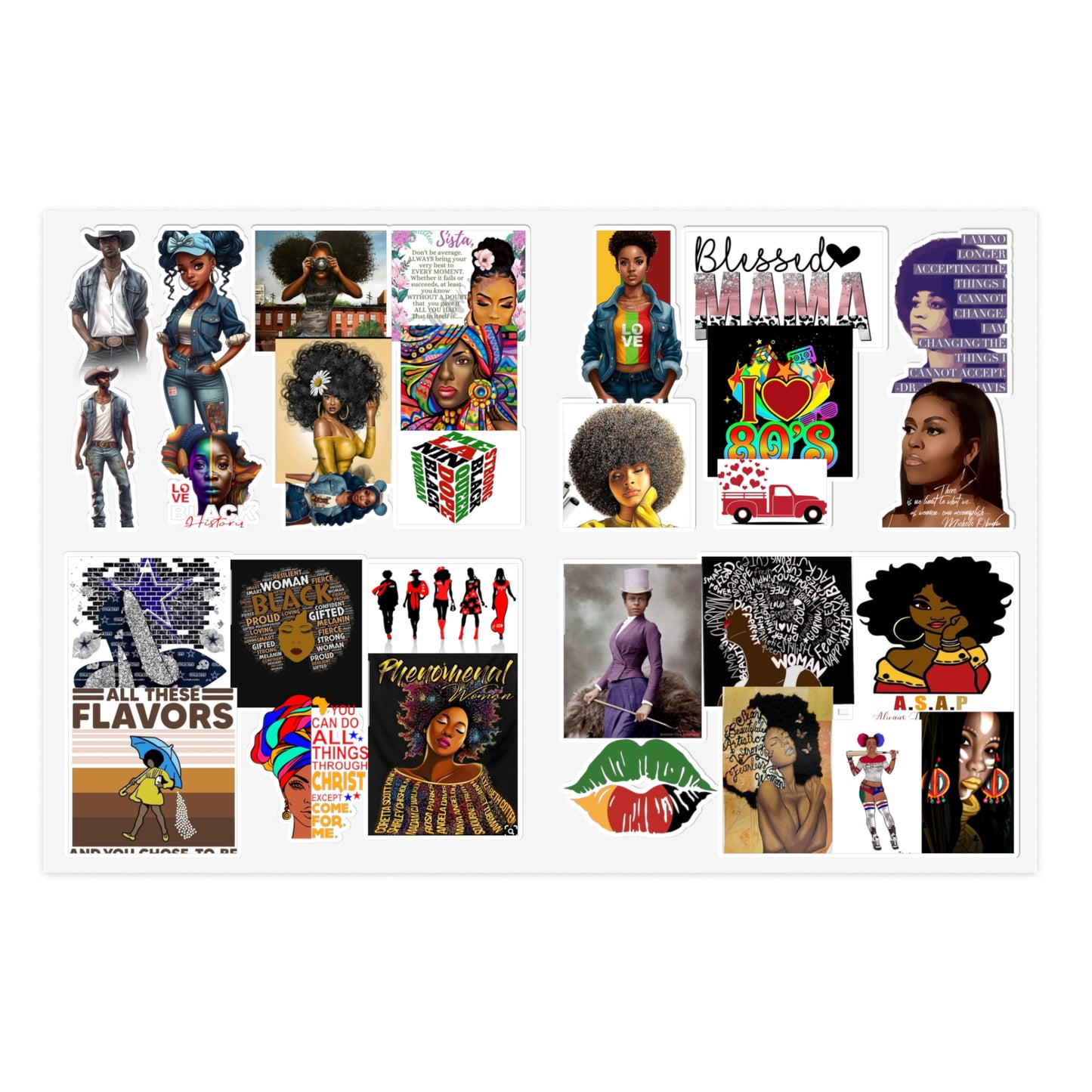 African American Sticker Sheets