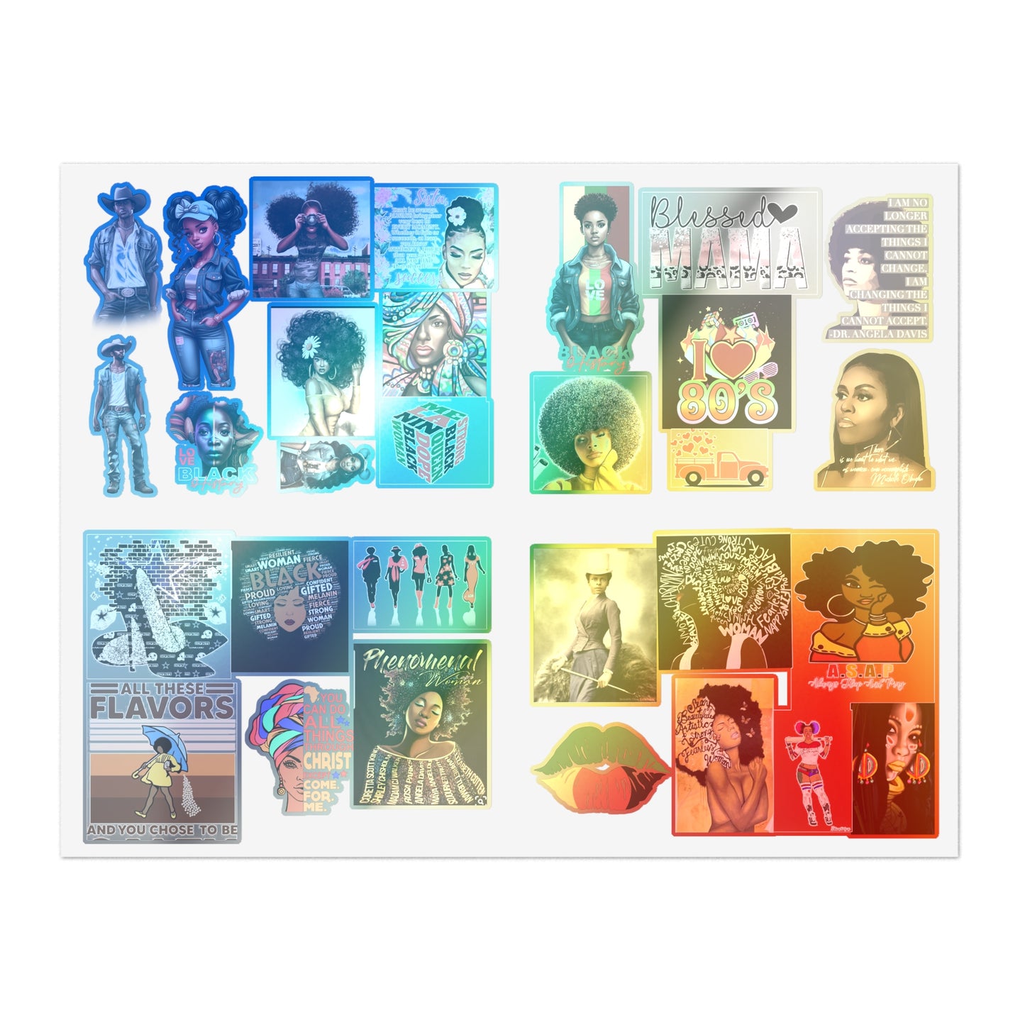 African American Sticker Sheets