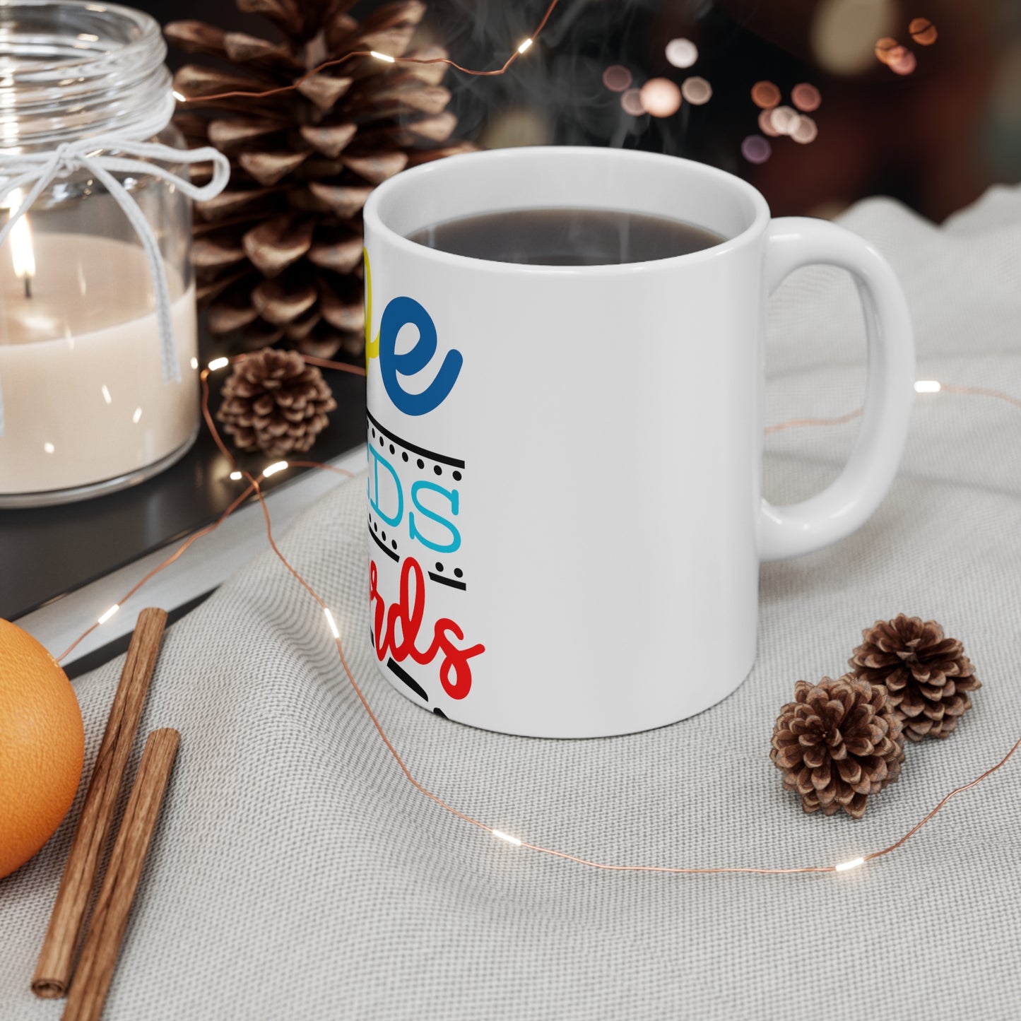 Autisum Love Ceramic Coffee Cups, 11oz, 15oz