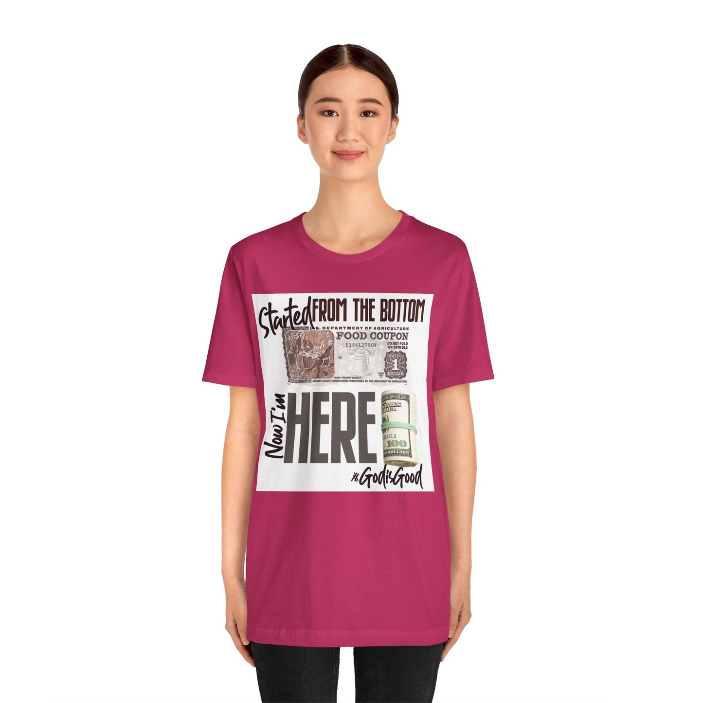 Started From the Bottom Now We Here Unisex Jersey Short Sleeve Tee