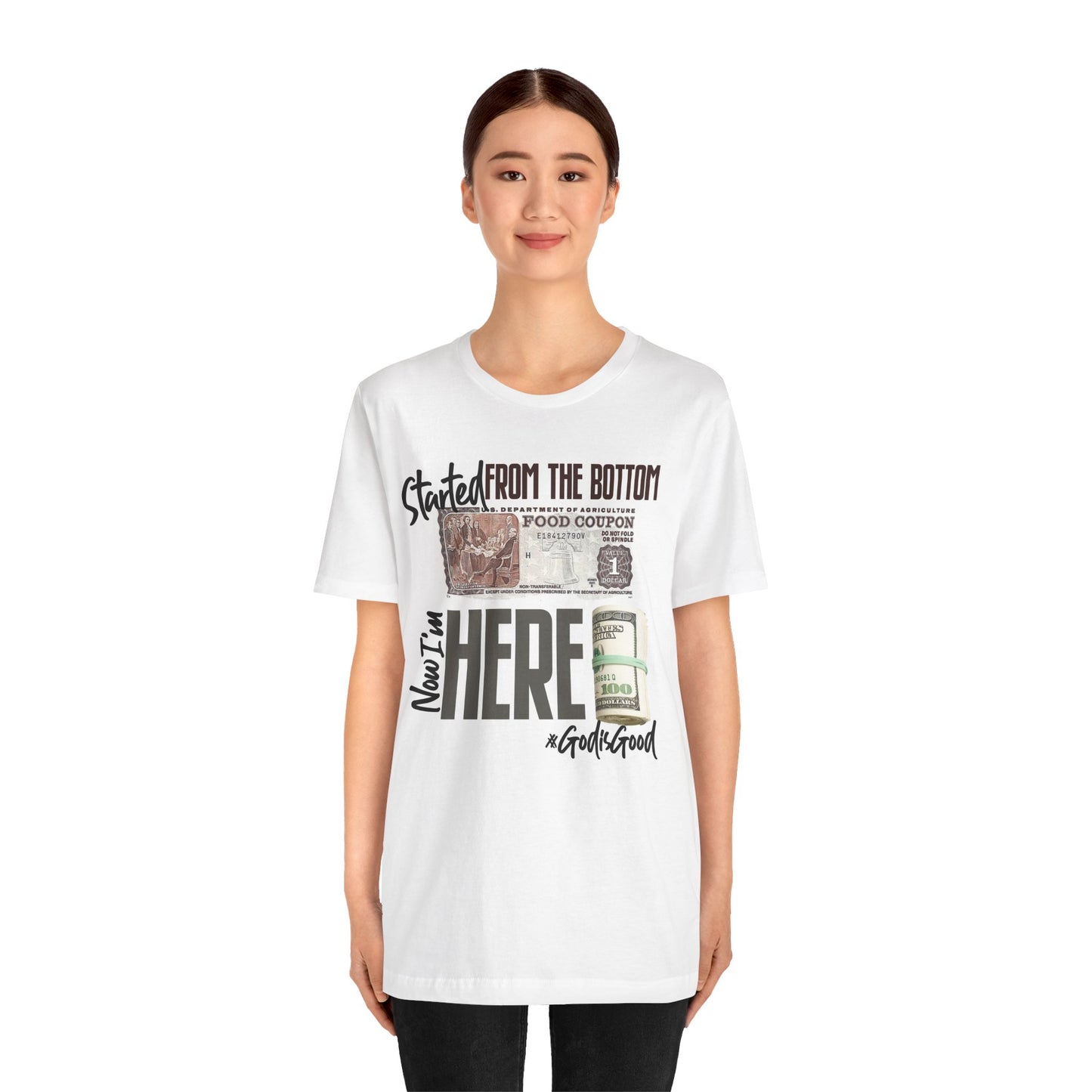 Started From the Bottom Now We Here Unisex Jersey Short Sleeve Tee