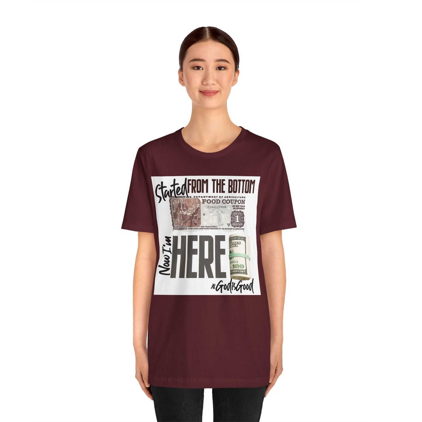 Started From the Bottom Now We Here Unisex Jersey Short Sleeve Tee