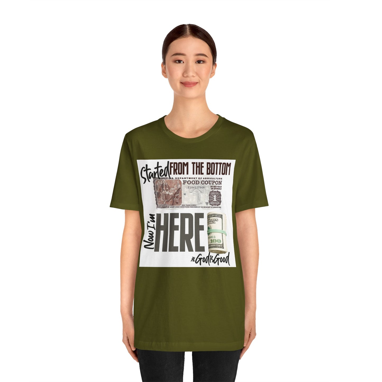 Started From the Bottom Now We Here Unisex Jersey Short Sleeve Tee
